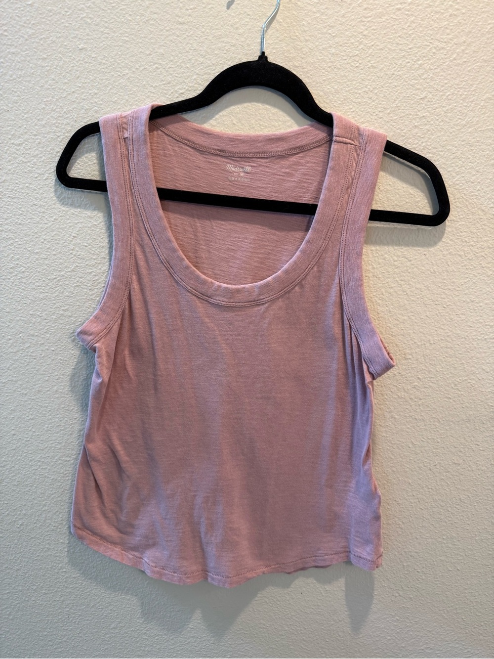 Madewell Dusty Pink Scoop-Neck Tank Top